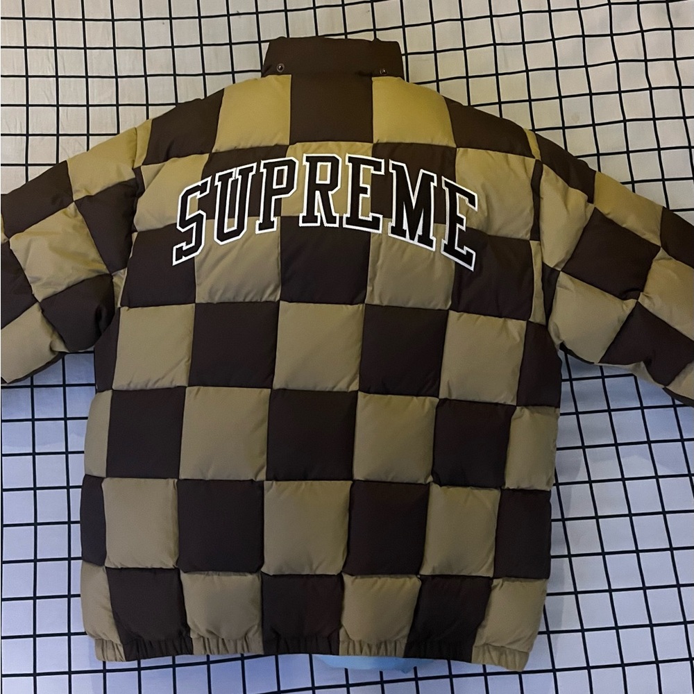 Supreme Checkerboard Puffy Jacket